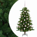 vidaXL Kunstig juletre med kuler 120 cm 150 LED-lys Varmhvit