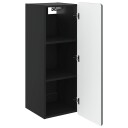 vidaXL Vegghengt skap Svart 33 x 34,5 x 94 cm Konstruert tre