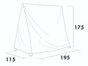 Hillerstorp Hengekøyeskydd Gra 195 x 115 cm H175 cm Grå