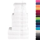  Premium håndklesett 12 deler SOLUND hvit 600 g/m2