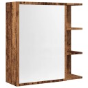  Speilskap til baderom gammelt tre 62,5x20,5x64cm konstruert tre