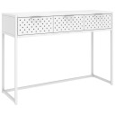 vidaXL Konsollbord hvit 106x35x75 cm stål