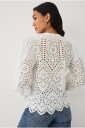 Ellos Collection   Bluse med broderie anglaise   Hvit