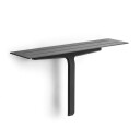 Unidrain reframe soap shelf and shower wiper black