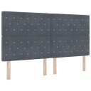  Box Spring Seng med Madrass Mørkegrå Super King Velur