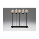 KONSTSMIDE LYSESTAKE 5 PÆRER METALL SVART 3962-710TR
