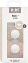 BIBS Infinity Smokker 2-Pack Silikon Str 2 Anatomisk Vanilla GLOW/Blush GLOW