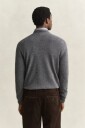 Gant Superfine Lambswool V Neck   CHARCOAL MELANGE   XXL