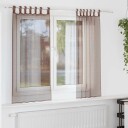  Voile gardiner med stanglommer 2 stk brun 8721158551887