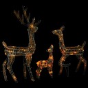 vidaXL Julereinsdyrfamilie akryl 160 LED 300 cm flerfarget