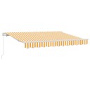 vidaXL Uttrekkbar markise Gul 300 x 200 cm stoff