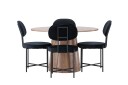 Lanzo Matgruppe 120 cm Rund med 4 Stella Stoler   Natur