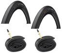 2 Dekk + 2 Slanger Continental Contact Speed 700x28 28 622 Med Refleks Racer Ventil