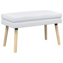 vidaXL Dobbel-lags benk Hvit 80 x 40 x 47 cm Stoff