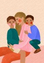 Joyful Family Hug Plakat / 30x40