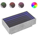  Salongbord med LED betonggrå 90x50x30 cm konstruert tre 847521