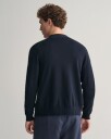 Gant Klassisk bomullscardigan med v-hals EVENING BLUE S