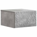  Vegghengt Nattbord 2 pcs Betonggrå 49 x 34,5 x 20 cm