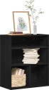 Bokhylle svart 60x30x71,5 cm konstruert tre