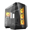 Darkflash Computer Case DY470 4 fans black Kabinett Miditower Svart