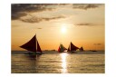Fototapet Sailing Boats Sunset 200x154 - Artgeist sp. z o. o.