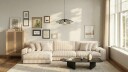 Arken Lyx 6 seter Vendbar L formet Dyp Divansofa i Manchester   Beige