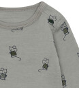 Hust And Claire Body I/e Ull HCBo mus Forest Tåke 1 år 80 Langermet Body Grønn