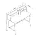 Desk HOME4YOU - lyst tre / beige