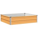 vidaXL Hevet Hagebed Naturlig 100 x 80 x 24 cm kaldvalset stål