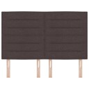  Sengegavl Linjer Design Mørk Brun 160 cm Stoff