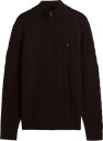 Tommy Hilfiger Lambswool Cable Zip Mk   CHOCOLATE   S