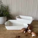 Porsgrunds Porselænsfabrik Ildfast Form Sett 32,5x20,5 / 23x19,4cm Hvit 2pk