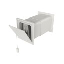 Flexit VEGGVENTIL MED TELESKOPKANAL 12-21CM 4X6 - 49018