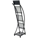 vidaXL Magasinhylle 40x32x131 cm svart A4