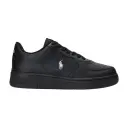 Ralph Lauren Masters Court Leather Sneaker - Black/black/white Pp