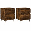  Nattbord 2 stk røkt eik 40x35x50 cm konstruert tre 8721012110465