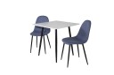 Venture Design Polar & Polar spisegruppe Hvit/blå 2 st stoler & bord 75 x 75 cm