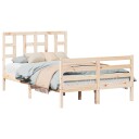 vidaXL Sengeramme med hodegavl 120x200 cm heltre