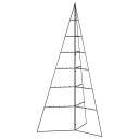 vidaXL Juletre til dekorasjon metall svart 140 cm