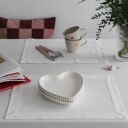 Seasons Love Collection Tallerken Hjerte 20cm Krem 4pk