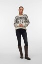Vero Moda Vmmoritz Genser Langermet Pullover med Rund Hals i Beige