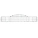 vidaXL Gabionkurv buet 300x50x40/60 cm galvanisert jern