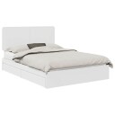  Seng med Oppbevaring med skuff Hvit 160 x 200 cm Konstruert tre