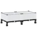 vidaXL Hagekrukke med hjul Hvit 80 x 40 x 33 cm PP