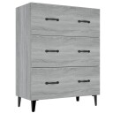 vidaXL Skjenk grå sonoma 69,5x34x90 cm konstruert tre