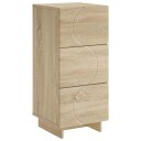 vidaXL Skjenk Sonoma eik 33,5 x 34,5 x 75 cm Konstruert tre