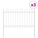 Hvitt hagegjerde med hoop top 5.1x1 m laget av stål