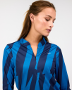 Eyda Alexine Long Sleeve Blue Graphic XS