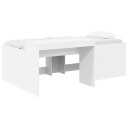  Barneseng med skrivebord Hvit 75 x 190 cm Konstruert tre