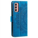 Samsung Galaxy A14 Mandala Series Lommebok-deksel Blå